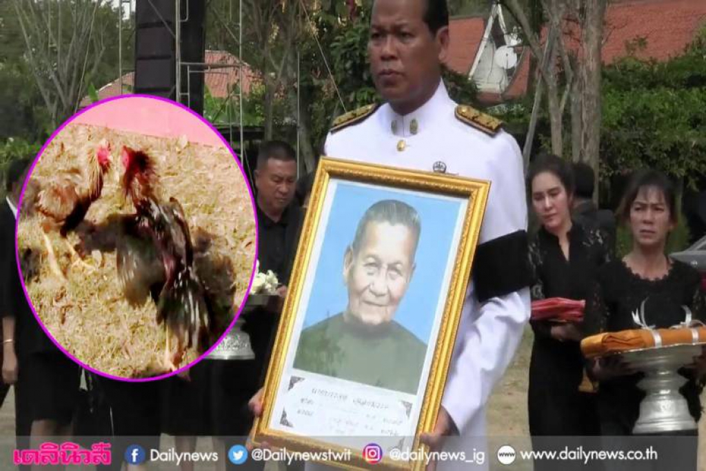 เฮลั่นวัดผอ.โรงเรียนดังอ่างทองจัดตีไก่ส่งวิญญาณพ่อ