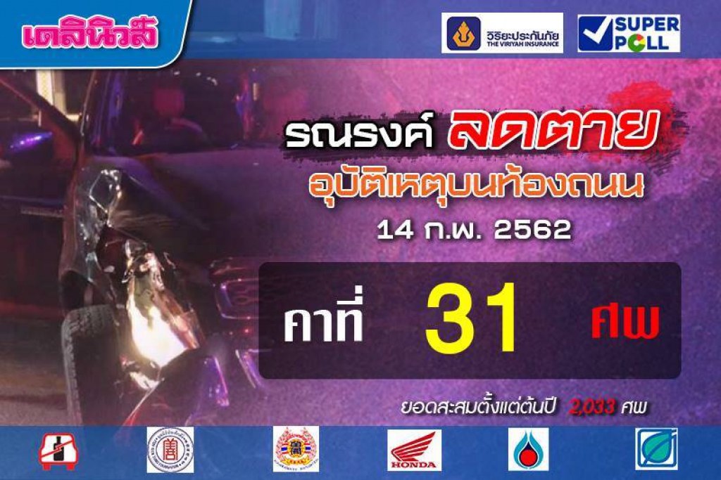 แอบลักไก่กลับรถอันตราย วันเดียวตายคาที่31ศพ(คลิป)