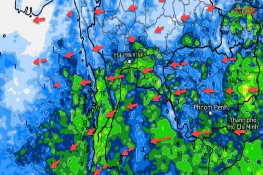 กรมอุตุฯ พยากรณ์ฝนสะสม เย็นนี้ยังถล่มหนัก สัปดาห์หน้าลมหนาวแรงขึ้น