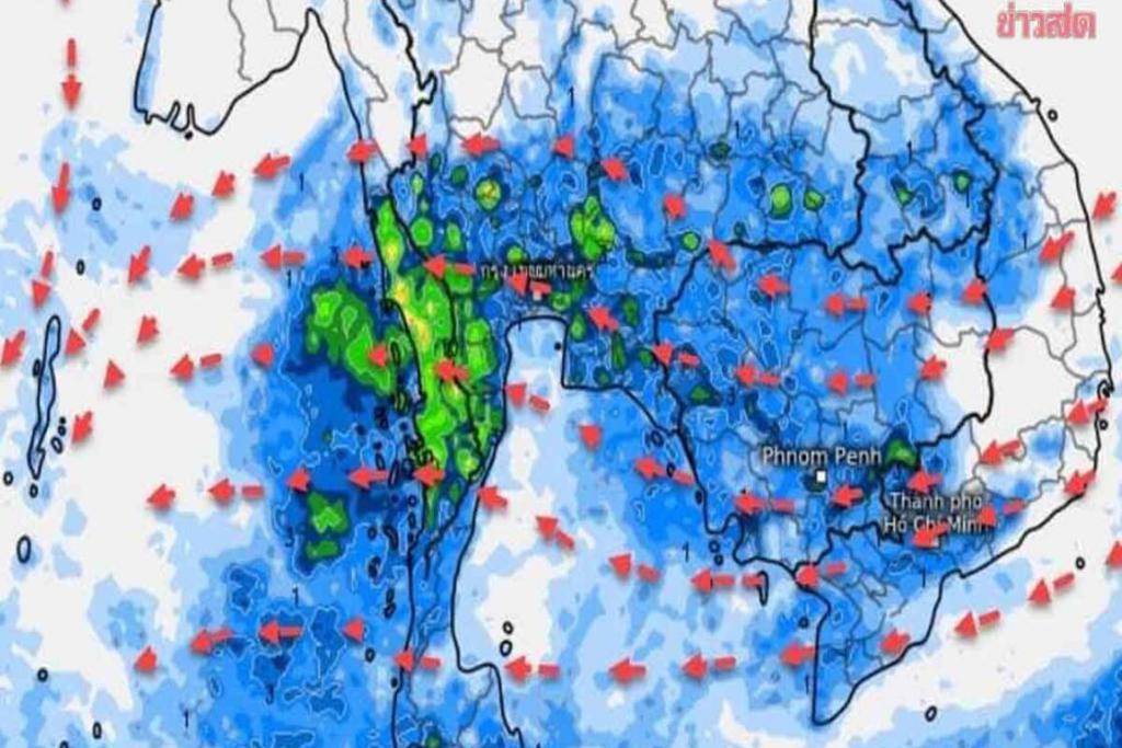 กรมอุตุฯ พยากรณ์ฝนสะสม เตือน 10 วันข้างหน้า ฝนฟ้าคะนอง อากาศเย็น