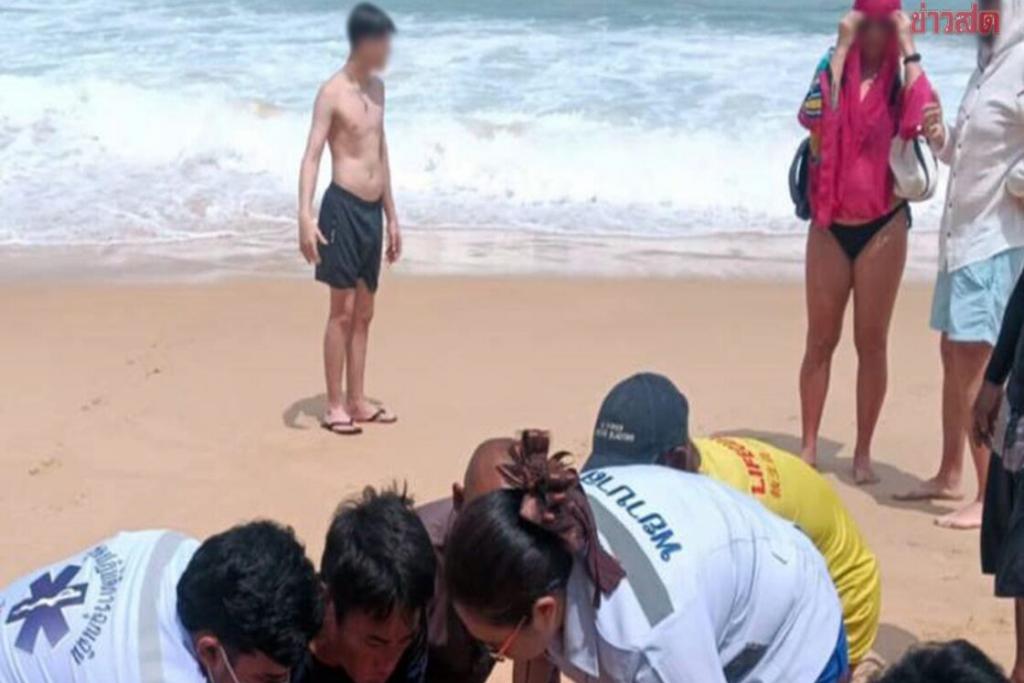 มาถึงไม่ครบวัน หนุ่ม-สาวคู่รักชาวญี่ปุ่นลงเล่นน้ำทะเลหาดกะรน จมดับสลด