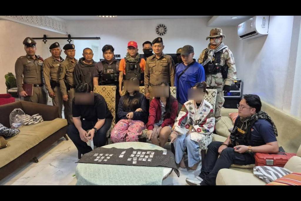 บุกปิดล้อม จับกลุ่มวัยรุ่นเปิดพูลวิลล่าหรูปาร์ตี้มั่วยาเค