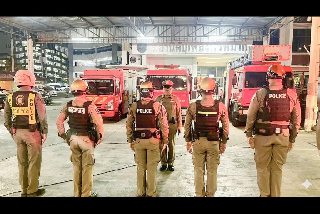 พ.ต.ท.สวภณ คะอังกุ สวป.สน.หัวหมาก คุมเข้ม ตั้งจุดสกัดกลางดึก ป้องกันอาชญากรรมย่านรามคำแหง