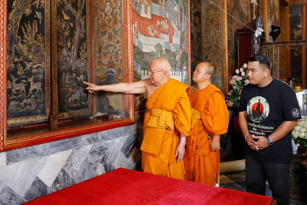 พระพรหมวัชรเมธี กรรมการมหาเถรสมาคม เมตตานําร่องให้สัมภาษณ์เปิดตัวแอปพลิเคชัน แอพเดียวเที่ยวทั่ววัดอรุณกับคุณพระคุณเจ้า เพื่อนำเสนอความสวยสดงดงามของวัดอรุณราชวราราม