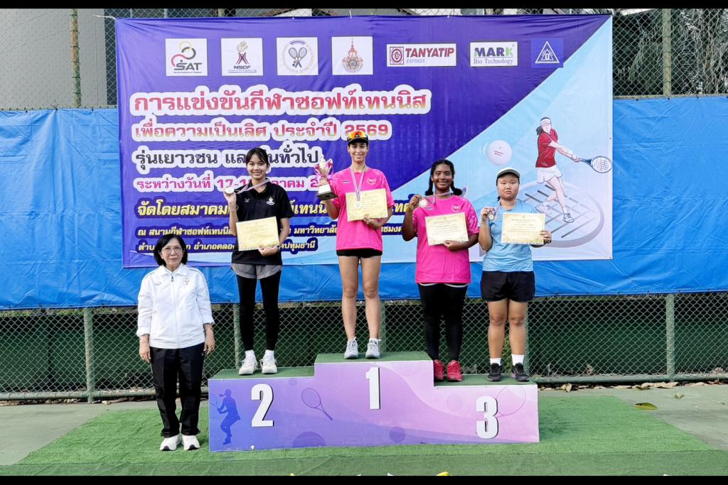 สมาคมกีฬาซอฟท์เทนนิสแห่งประเทศไทย จัดการแข่งขันกีฬาซอฟท์เทนนิสเพื่อความเป็นเลิศ ประจำปี 2569 ที่สนามเทนนิสมหาวิทยาลัยเทคโนโลยีราชมงคลธัญบุรี คลองหก ปทุมธานี นักกีฬาแห่ร่วมแข่งขันบรรยากาศสุดคึกคัก